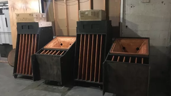 Speakers lined up backstage